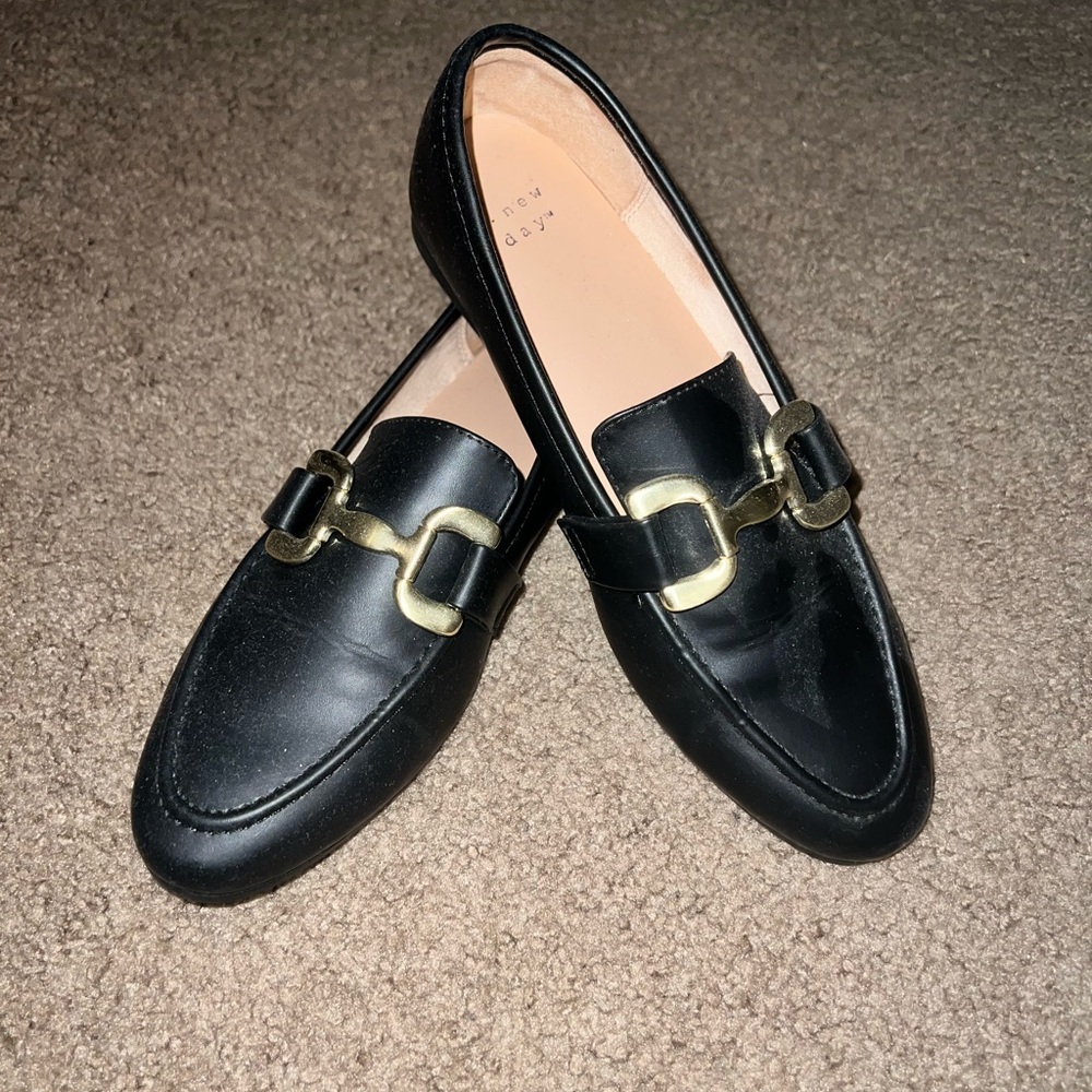 Target Black Faux Leather Loafers